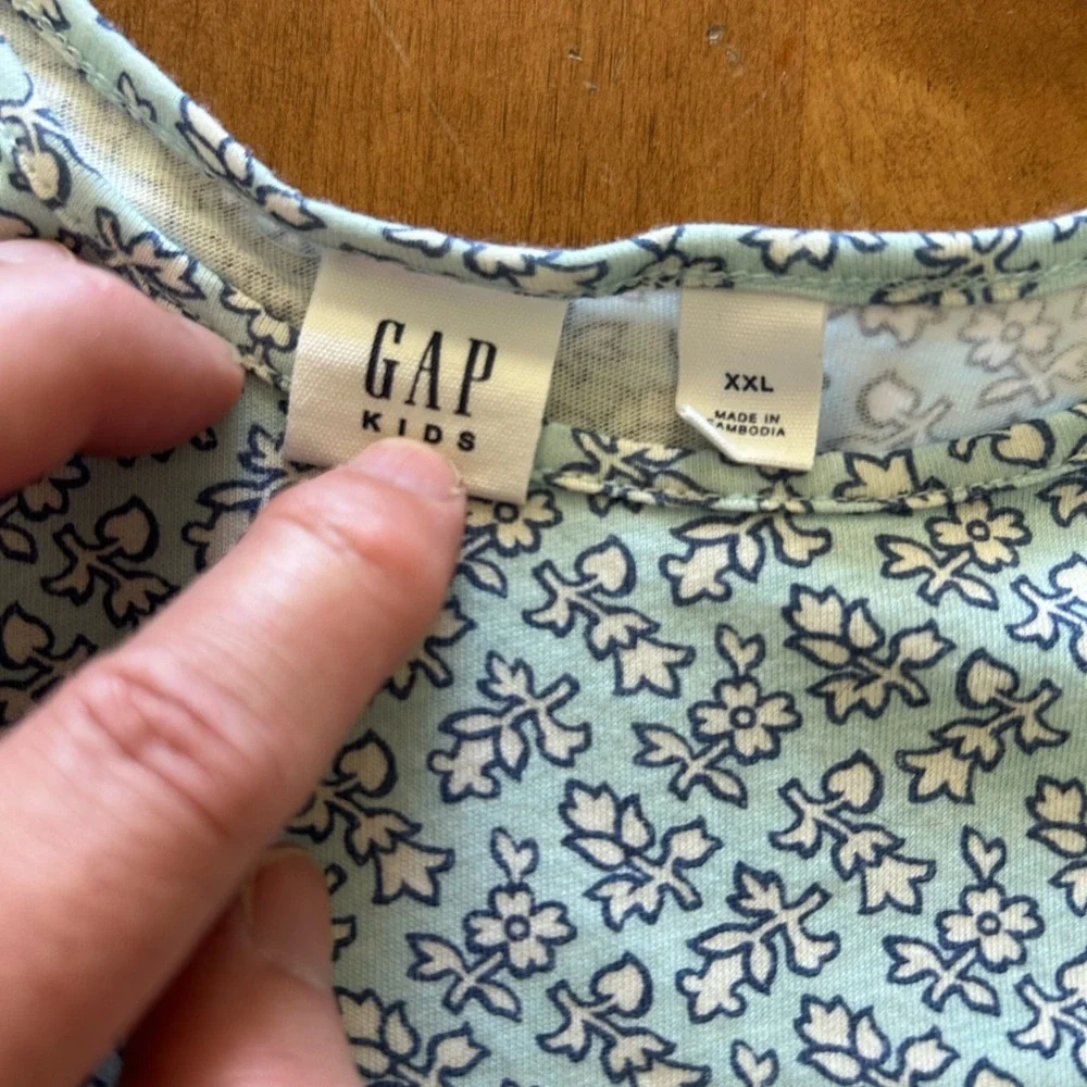 GAP Blue Printed Bodice Casual Girls Dress
